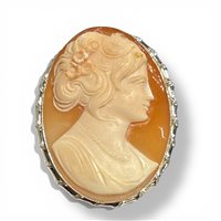 Broche Mandile 1922 Femme Cammei  in Argent Conchiglia 2MSPC1.2